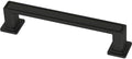 Franklin Brass 10 Pack Matte Black Cabinet Handles 3-3/4 inch (96mm) Kitchen Cabinet Handles and Drawer Pulls for Cupboards and Dressers | Recessed Square