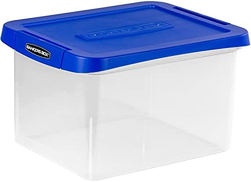 Fellowes Heavy Duty, Water Proof, Durable, Reinforced Corner, Comfortable Handle, Built-in Rail, Portable File Box (FEL0086201)