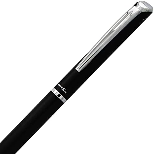 Pentel EnerGel Style Gel Pen, (0.7mm) Medium Line, Black Barrel, Black Ink, Gift Box w/Belly Band (BL2007AABX)