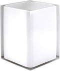 IZOD - Wastebasket, Decorative Trash Can, Durable, Dorm Room Essentials, Modern Home Decor (Marina Collection, White)