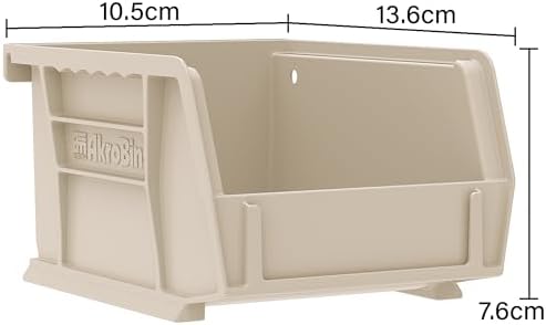 Akro-Mils 30210 AkroBins Plastic Storage Bins, 5"x4"x3", Blue, 6-Pack