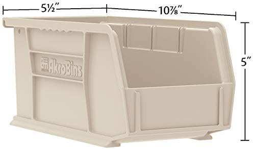 Akro-Mils 30230 AkroBins Plastic Storage Bins, 11"x5"x5", Yellow, 12-Pack