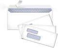 Amazon Basics #9 Security Tinted Double Window Envelopes for Invoices and Documents, Self-Seal, 3-7/8" x 8-7/8", White, 500-Pack