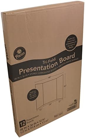 Pacon Presentation Boards, Single Wall, White, 48" x 36", 12 Count