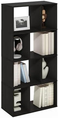 Furinno DALY Book Shelf, 8-Cube Bookshelf, Cube Storage Organizer Bookcase with Irregular Compartments, 11.7 x 23.6 x 49, for Living Room, Bedroom, Home Office, Espresso