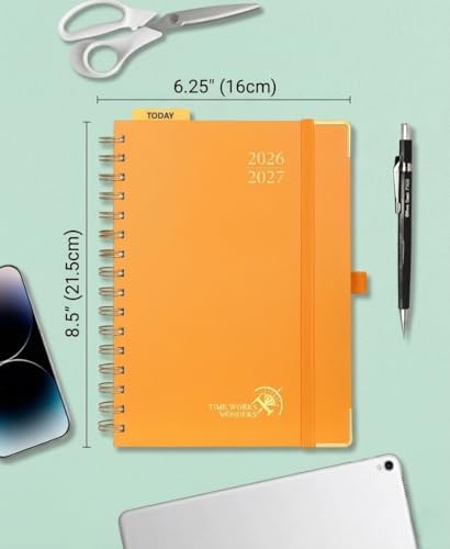POPRUN 2026-2027 Weekly Planner 6.25" x 8.5" Weekly and Monthly Planner