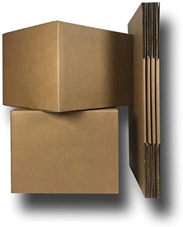 Amazon Basics Cardboard Moving Boxes for Packing and Shipping, Large Size, 20" x 20" x 15", Brown, 6-Pack
