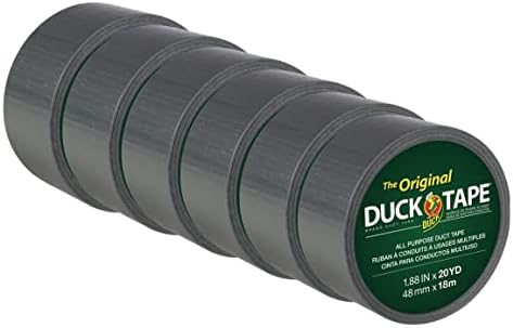Duck The Original Duck Tape Brand 242716 Duct Tape, Silver, 1.88 in. x 20 yd., 6 Rolls