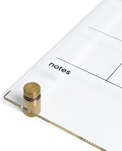 U Brands Dry Erase Calendar Whiteboard, 16” x 16”, Clear Acrylic