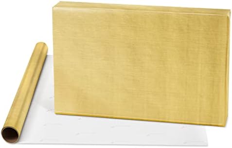 Papyrus Wrapping Paper Rolls for Christmas, Hanukkah and All Holidays, Holly, Wreath, Gold (3 Rolls, 67.5 sq. ft.)