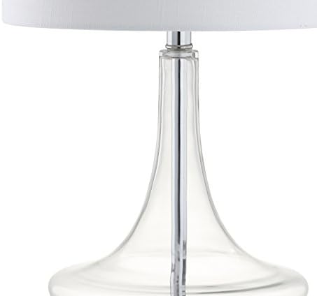 JONATHAN Y Cecile 25.5" Metal Glass Lamp, Clear/Chrome, Set of 2