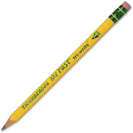Ticonderoga My First Tri-Write Wood-Cased Pencils, Unsharpened