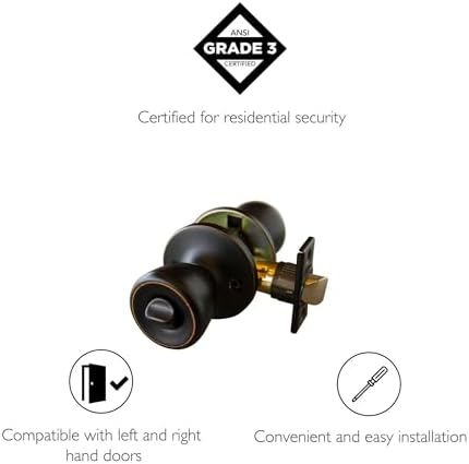 Design House Terrace Privacy Door Knob, Oil Rubbed Bronze