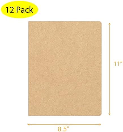 zmybcpack 12 Pack 8.5x11 inch Large Graph Paper Notebook Journals Bulk