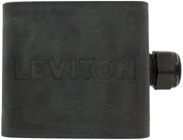 Leviton Portable Outlet Box, Two-Gang, Standard Depth, Pendant Style, Cable Diameter 0.590-Inch 1.000-Inch, 3200-2E, Black
