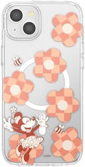 PopSockets iPhone 15 Plus Phone Case with MagSafe- Minnie Checker Flower