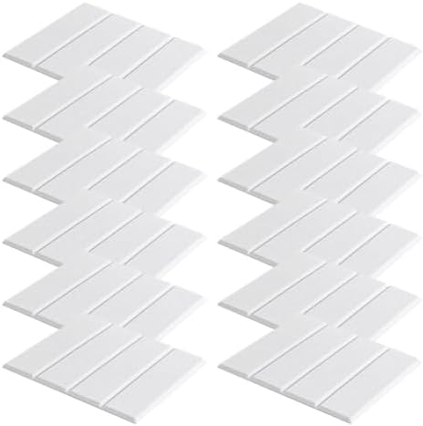 12pcs White Polyester Fiber Bulletin Boards with Soundproof and Self-Adhesive Features, Modern Aesthetic Pin Boards for Walls, for Commercial Spaces and Offices