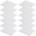 12pcs White Polyester Fiber Bulletin Boards with Soundproof and Self-Adhesive Features, Modern Aesthetic Pin Boards for Walls, for Commercial Spaces and Offices
