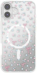 PopSockets iPhone 16 Plus Phone Case with MagSafe, Wireless Charging Compatible, Bow - Bows & Blooms
