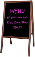 Flipside Products Marquee Easel, Stained Hardwood, White Dry Erase/Black Dry Erase, Menus, Announcements, Restaurants, Coffee Shops, Sale