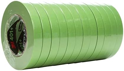 3M High Performance Green Masking Tape 401+, 18 mm x 55 m, 48 Rolls/Case