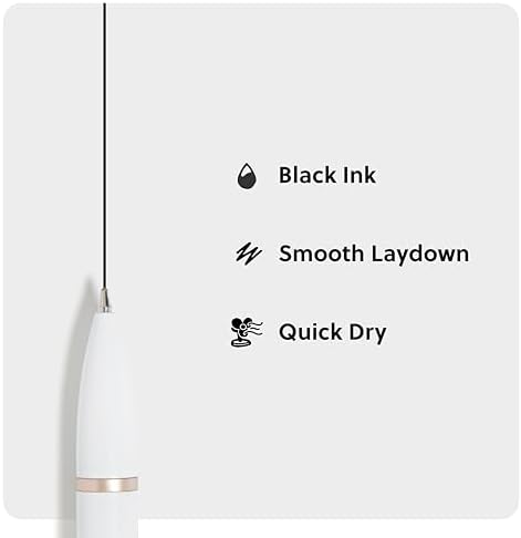 U Brands Monterey Ballpoint Pens, Set of 12, White and Rose Gold, Bold (1.0 mm) Point, Black Ink