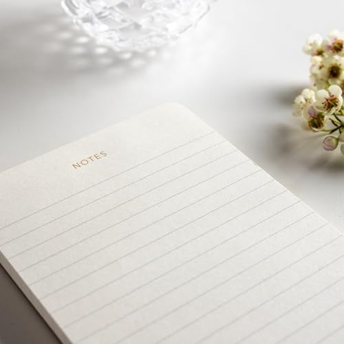 Small Lined Notepads for Work, Gold Foil, 6.3 x 3.9 in, 5 Pack, 375 Sheets