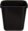 Amazon Basics Small Rectangular Commercial Office Wastebasket, Easy to Clean,11.4"L x 8"W x 12"H , 3 Gallon, Black, 2-Pack