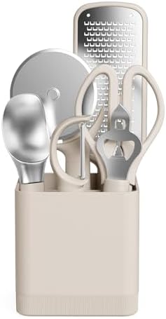 bella 7 Piece Modular Gadget Set, Non-Toxic Silicone, Oatmilk