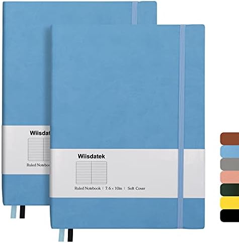 College Ruled Notebook B5, Total 376 Numbered Pages 7.6'' x 10''(BLUE)