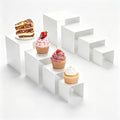 Display Stand & Risers, 8 Pcs Set Metal Rectangular Cupcake Stands