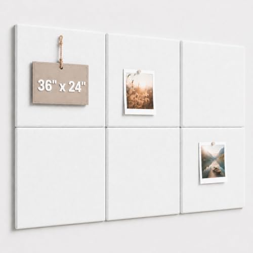 Felt Bulletin Board Tiles, Large Cork Board Alternative,24 x 36 in