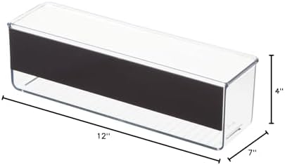 iDesign Magnetic Medium Clear Plastic Organizer Bins