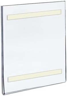 Azar Displays 122019 Self Adhesive Tape Clear Acrylic Wall Sign Holder Frame 7" W x 11" H - Portrait/Vertical, 10-Pack