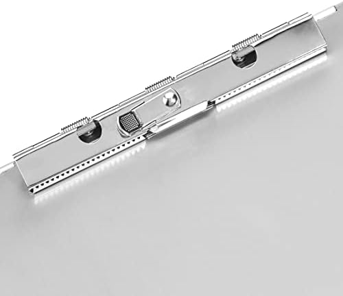 Amazon Basics Aluminum Storage Clipboard - 14" x 9", Two-Tier, Standard Clip, 8-Pack, Silver