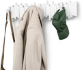 Umbra Sticks Wall Coat Rack, Wall Mount 8 Retractable Hooks, White