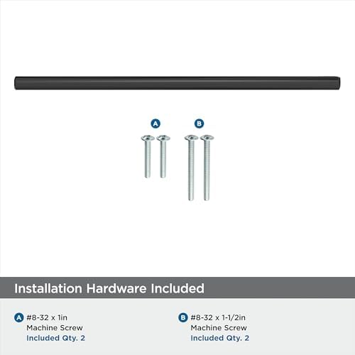 Amerock 8-13/16" Bar Pulls Matte Black Drawer Pull
