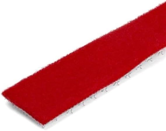 StarTech.com 100ft Hook and Loop Roll - Cut-to-Size Reusable Cable Ties - Bulk Industrial Wire Fastener Tape/Adjustable Fabric Wraps Red/Resuable Self Gripping Cable Management Straps (HKLP100RD)