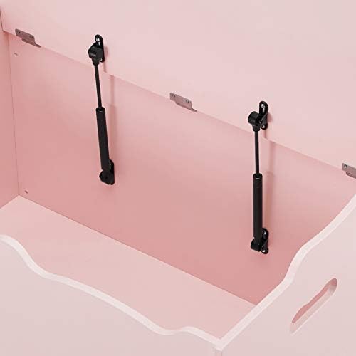 Amazon Basics Kids Wooden Toy Storage Chest with Safety Lid, Spacious Organizer for Bedroom, Pink, 30" x 18" x 19"