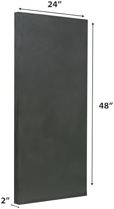 ATS Acoustic Panel 24x48x2 Inches, Square Edge, with Microsuede Fabric (Mercury)