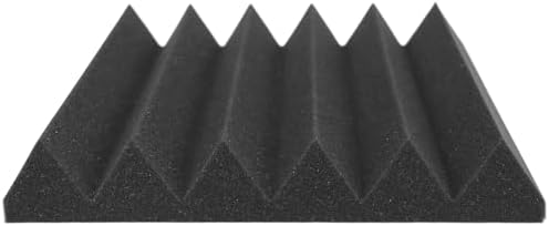 Foam Factory Inc 24 Pack Color Acoustic Foam Panel Studio Soundproofing Wedge Wall Tiles 12” X 12” X 2” (Charcoal)