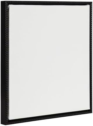 Kate and Laurel Sylvie Blank Framed Canvas Wall Art, 22x22 Black Beaded, Vintage Modern Empty Canvas for Paint-Your-Own Art, Ready to Paint Premium Canvas Already Framed