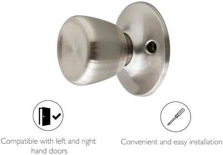Design House Terrace Dummy Door Knob, Satin Nickel