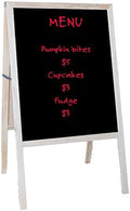 Flipside Products Marquee Easel, Natural Hardwood, White Dry Erase/Black Dry Erase, Menus, Announcements, Restaurants, Coffee Shops, Sale
