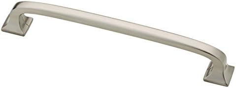 Franklin Brass (10-Pack) – Satin Nickel Cabinet Handles, 4 Inch Hole Center, Pulls for Drawers, Kitchen Cabinet Door, Dressers | Lombard