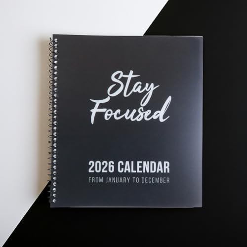 RE-FOCUS THE CREATIVE OFFICE 2026 Calendar Planner 13 month with To-Do Lists for Tasks, Notes or Appointments. Sturdy Planner for At-A-Glance View of Daily Schedule & Weekly Agenda