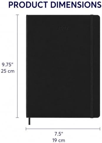 Moleskine 2027 12-Month Weekly Planner, XL, Black, Softcover