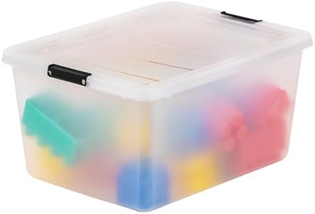 IRIS USA 6-Pack 32.5 Quart Clip Box with Latching Lid