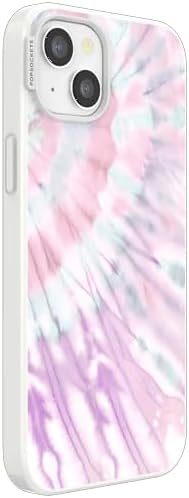 PopSockets iPhone 15 Plus Phone Case with MagSafe- Coastal Dye Purple | Magnetic, Wireless Charging, Camera & Drop Protection, Purple, Aura, Rainbow, Colorful