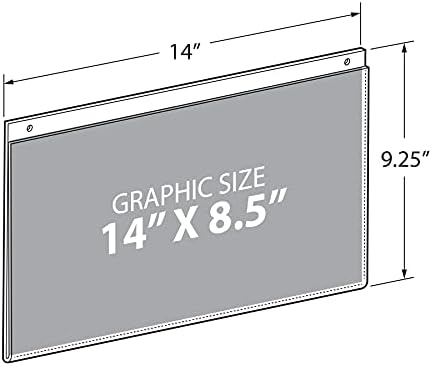 Azar 162706 14-Inch W by 8.5-Inch H Wall U-Frame, 10 Count